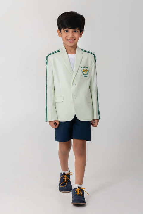 Pre-Order: MINT COLOUR BLAZER WITH PICKLEBALL LOGO AND CONTRAST STRIPES