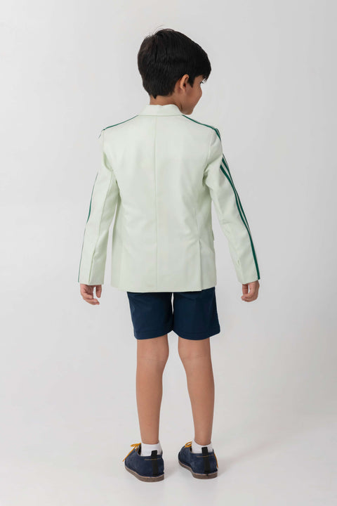 Pre-Order: MINT COLOUR BLAZER WITH PICKLEBALL LOGO AND CONTRAST STRIPES