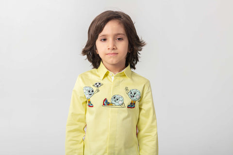 Pre-Order: FOOTBALL EMBROIDERED NEON SHIRT