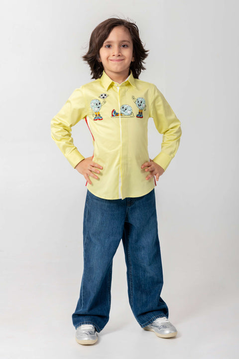 Pre-Order: FOOTBALL EMBROIDERED NEON SHIRT