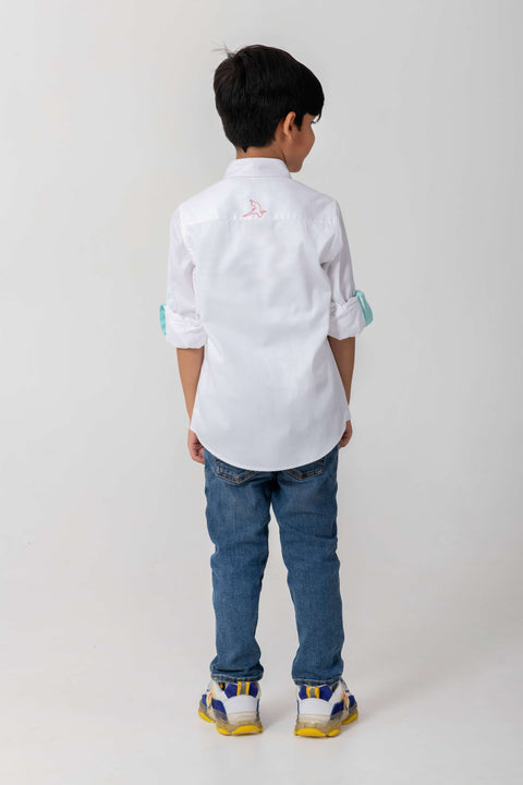 Pre-Order: FOOTBALL BEADWORK EMBROIDERY SHIRT