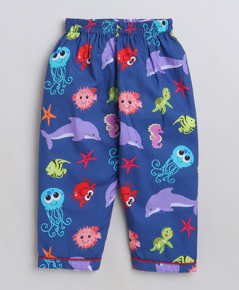 Pre-Order: Sea Animal Printed Night Suit