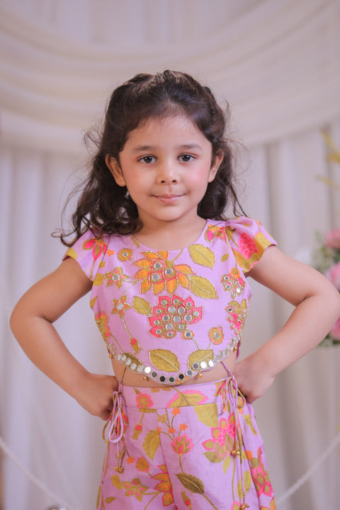 Pre-Order: Lilac Printed Mirror work /set