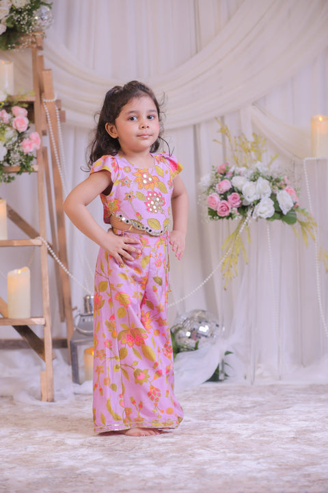 Pre-Order: Lilac Printed Mirror work /set