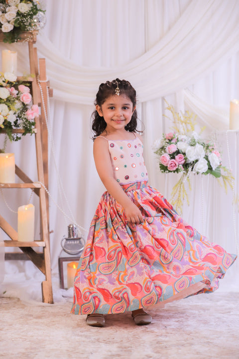 Pre-Order: Pasiley Mirror Ghagra