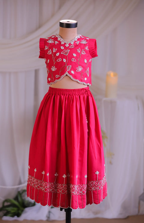 Pre-Order: Pink Tulip Ghagra