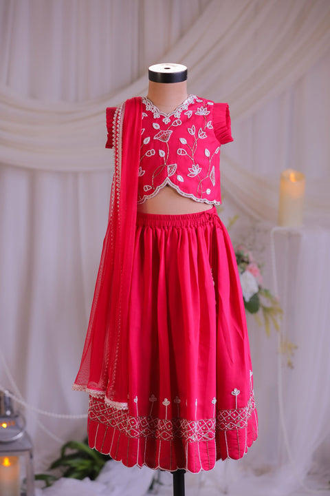 Pre-Order: Pink Tulip Ghagra