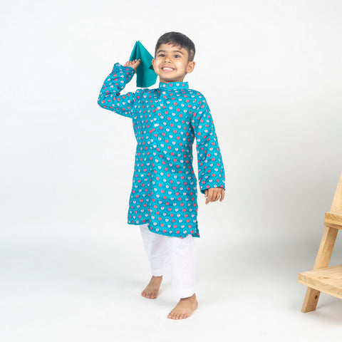 Pre-Order: Lotus Printed Kurta Set