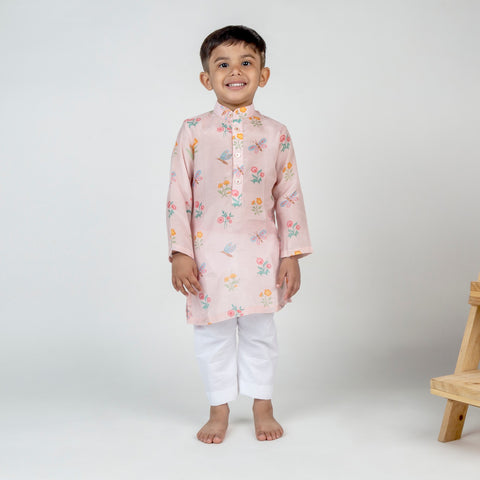 Pre-Order: Dragon Fly Buta Printed Kurta