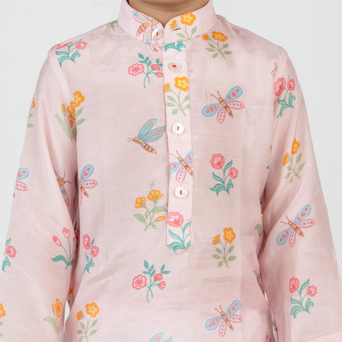 Pre-Order: Dragon Fly Buta Printed Kurta
