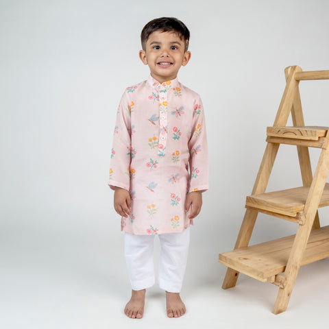 Pre-Order: Dragon Fly Buta Printed Kurta