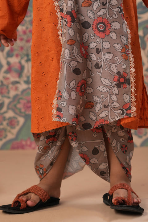 Pre-Order: Front Style Kurta with Small Open Jacket and Dhoti