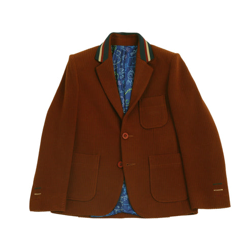 Pre-Order : BROWN KNIT BLAZER for Boys