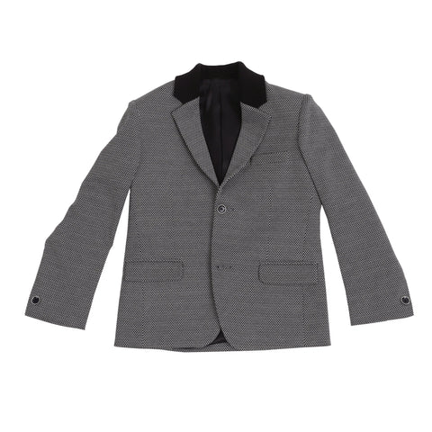 Pre-Order : BLACK AND WHITE KNIT BLAZER for Boys