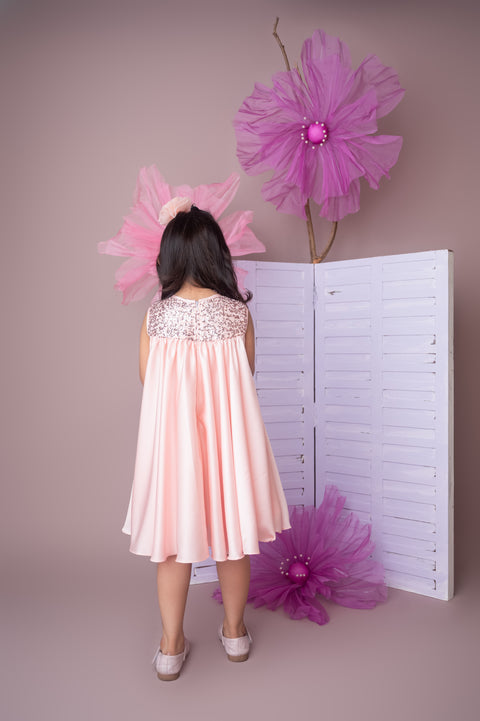 Pre-Order: Soft Pink Milano Satin Dress