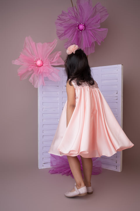 Pre-Order: Soft Pink Milano Satin Dress