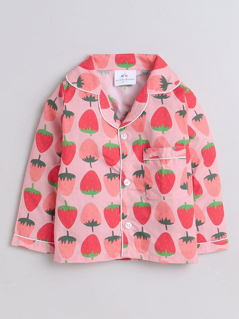 Pre-Order: Strawberry Print Night Suit
