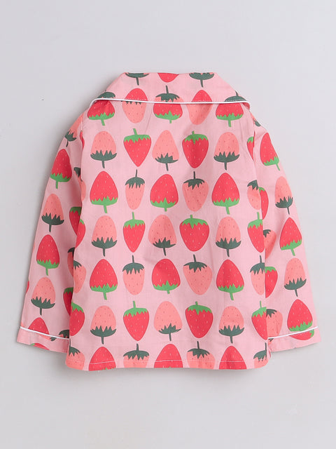 Pre-Order: Strawberry Print Night Suit