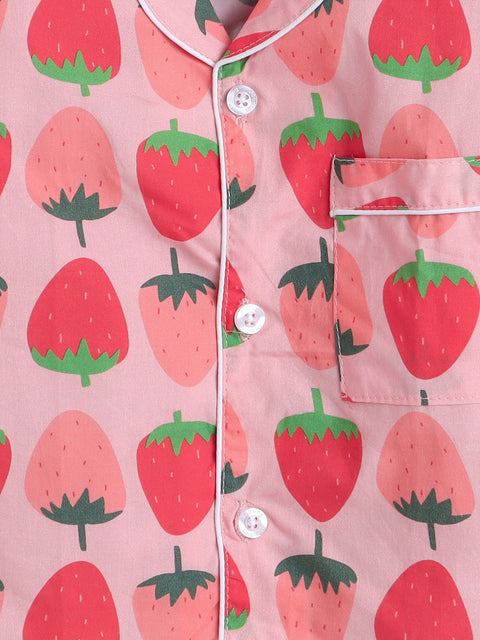 Pre-Order: Strawberry Print Night Suit