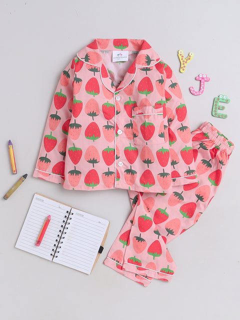 Pre-Order: Strawberry Print Night Suit