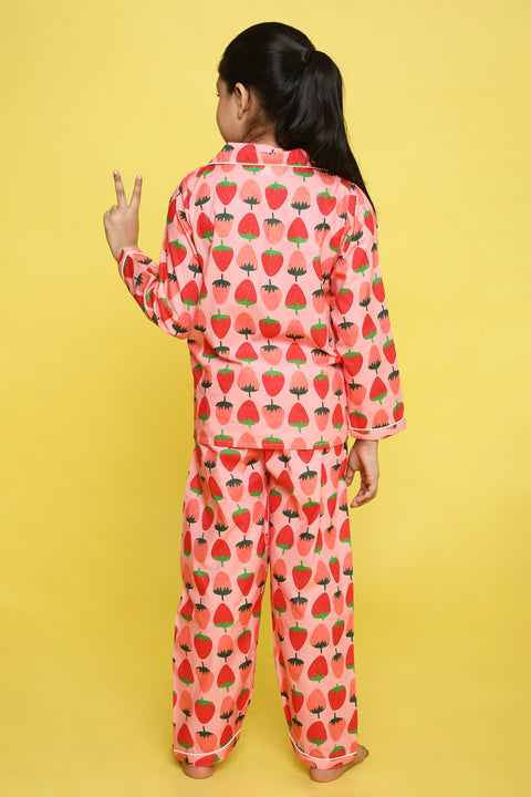Pre-Order: Strawberry Print Night Suit