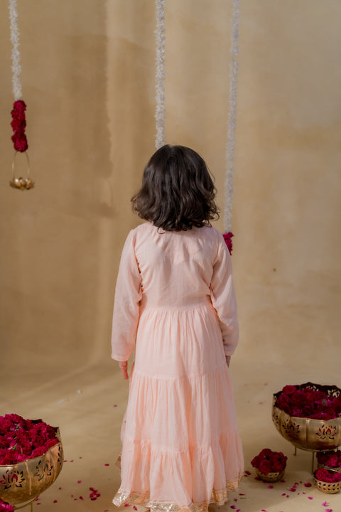 Pre-Order: Meher Tiered Malmal Dress Det