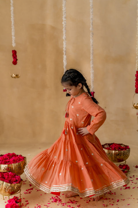 Pre-Order: Meher Tiered Malmal Dress Det