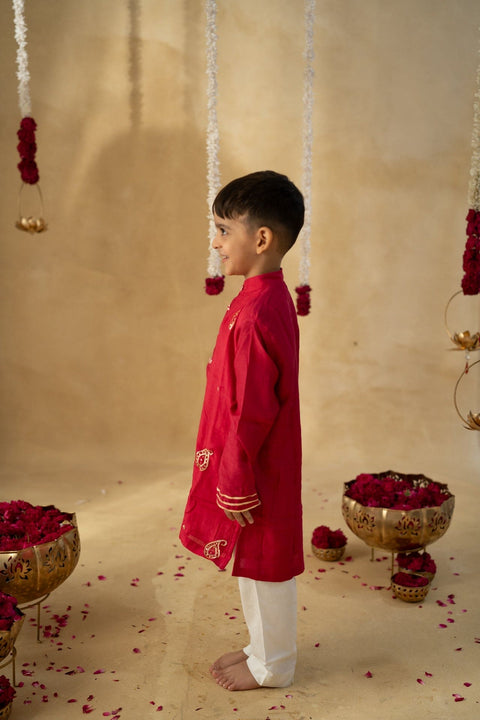 Pre-Order: Gulab Gota Kurta Set