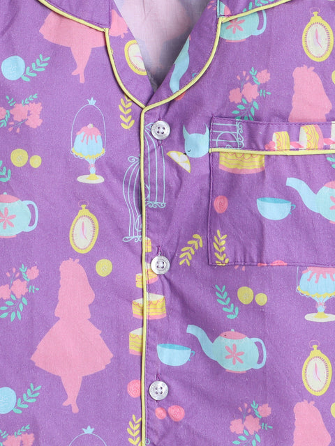 Pre-Order: Tea Party Print Night Suit
