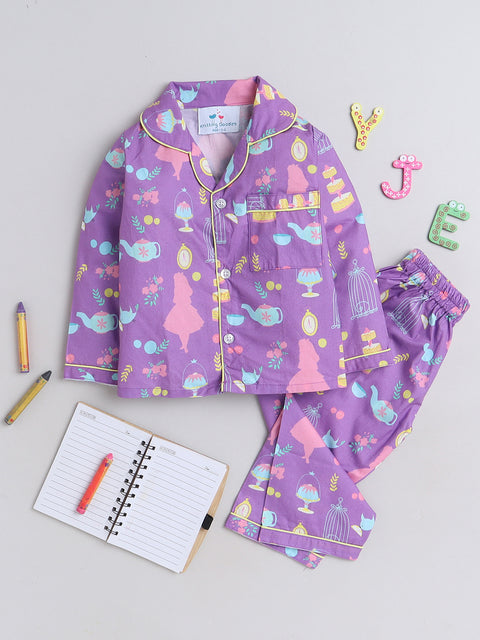 Pre-Order: Tea Party Print Night Suit