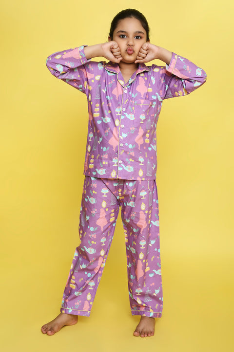 Pre-Order: Tea Party Print Night Suit