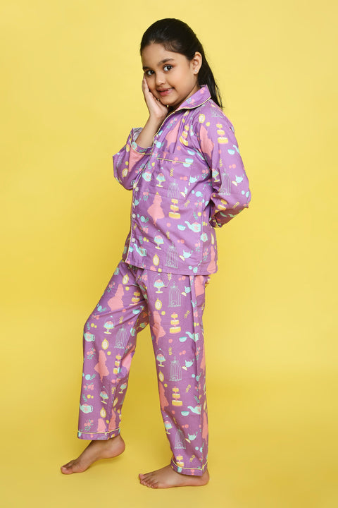 Pre-Order: Tea Party Print Night Suit