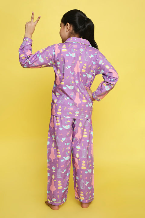 Pre-Order: Tea Party Print Night Suit