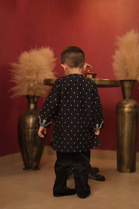 Pre-Order: black kurta set