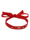 Girl Cotton Silk Blend Na Headband - Red