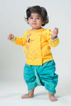 Baby Boy Krishna Dhoti Kurta Set-Yellow