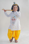 Boy Krishna Dhoti Kurta Set-White