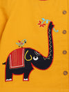 Baby Boy 100% Cotton Full Sleeves Dhoti Set - Yellow