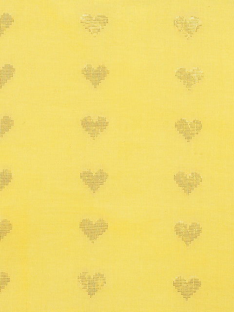 Girl Pure Cotton Sleeveless Lehenga Set - Yellow