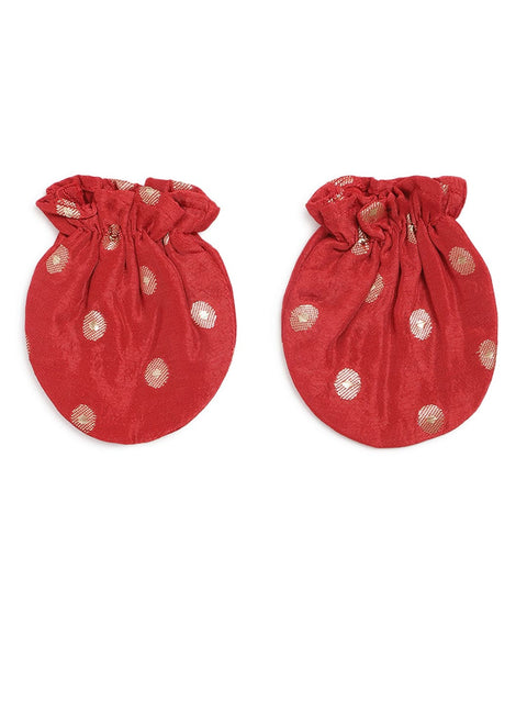 Unisex Cotton Viscose Na Combo Set - Red