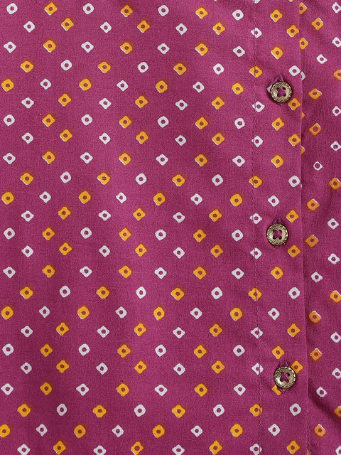 Pre-Order: Baby Boy Mini Bandhani Dhoti Set  - Purple