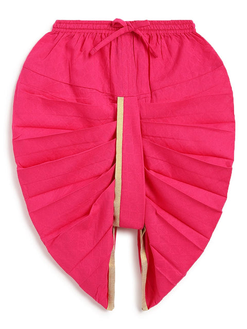 Pre-Order: Baby Boy Floral Dhoti Kurta Set-Yellow