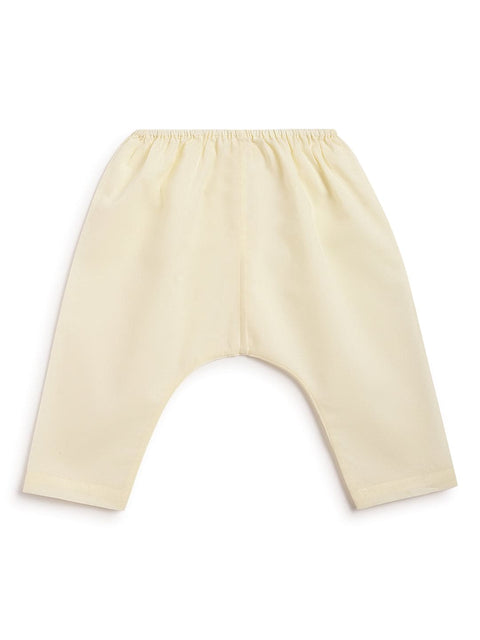 Pre-Order: Baby Boy Floral Kurta Pyjama Set-Yellow