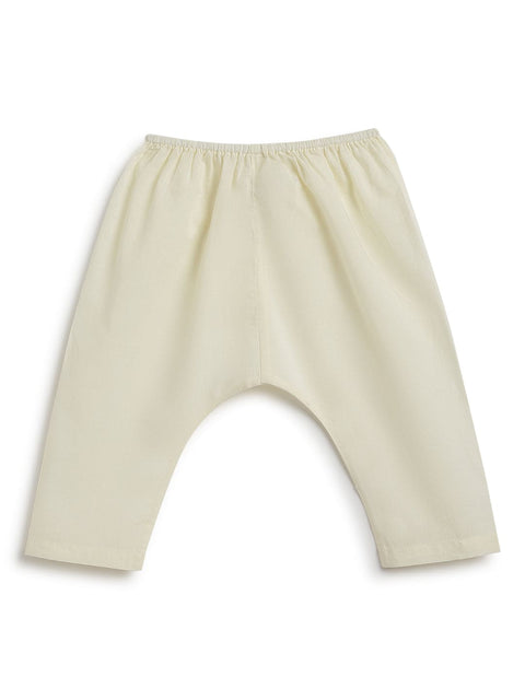 Pre-Order:  Baby Boy Horse Kurta Pyjama Set - Cream