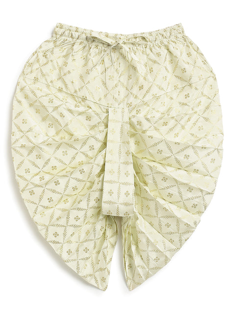 Pre-Order: Baby Boy Lotus Bandhgala Dhoti Set-Yellow