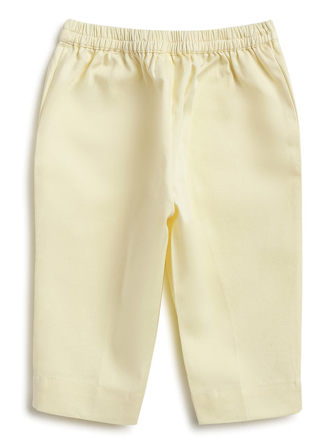 Pre-Order: Baby Boy Morpankh Bandhgala Pant Set-Cream