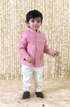 Pre-Order: Baby Boy Silk Bandhgala-Pink