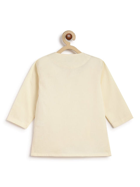 Pre-Order: Baby Boy Shiv Kurta Pyjama Set-Cream