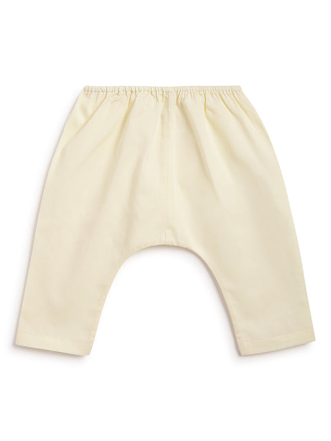 Pre-Order: Baby Boy Shiv Kurta Pyjama Set-Cream