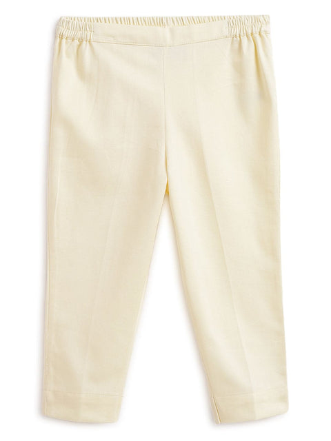 Pre-Order: Baby Boy Pearl Prince Bandhgala Set - Cream